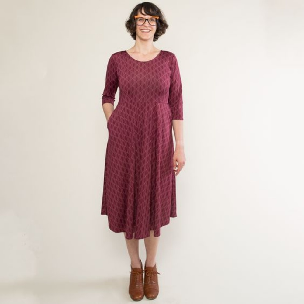 Karina Dresses Maria S/M Pearls in Wine